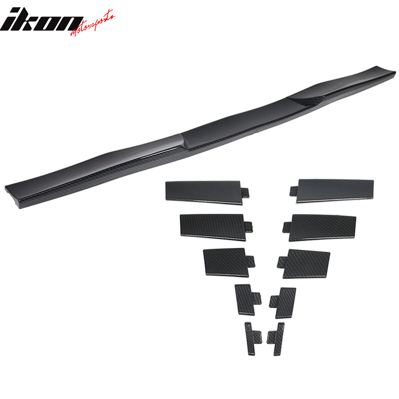 Universal Fitment Carbon Fiber Print Adjustable Rear Roof Spoiler ABS