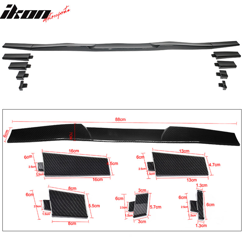 Universal Fitment Rear Roof Spoiler Lid Wing CF Print