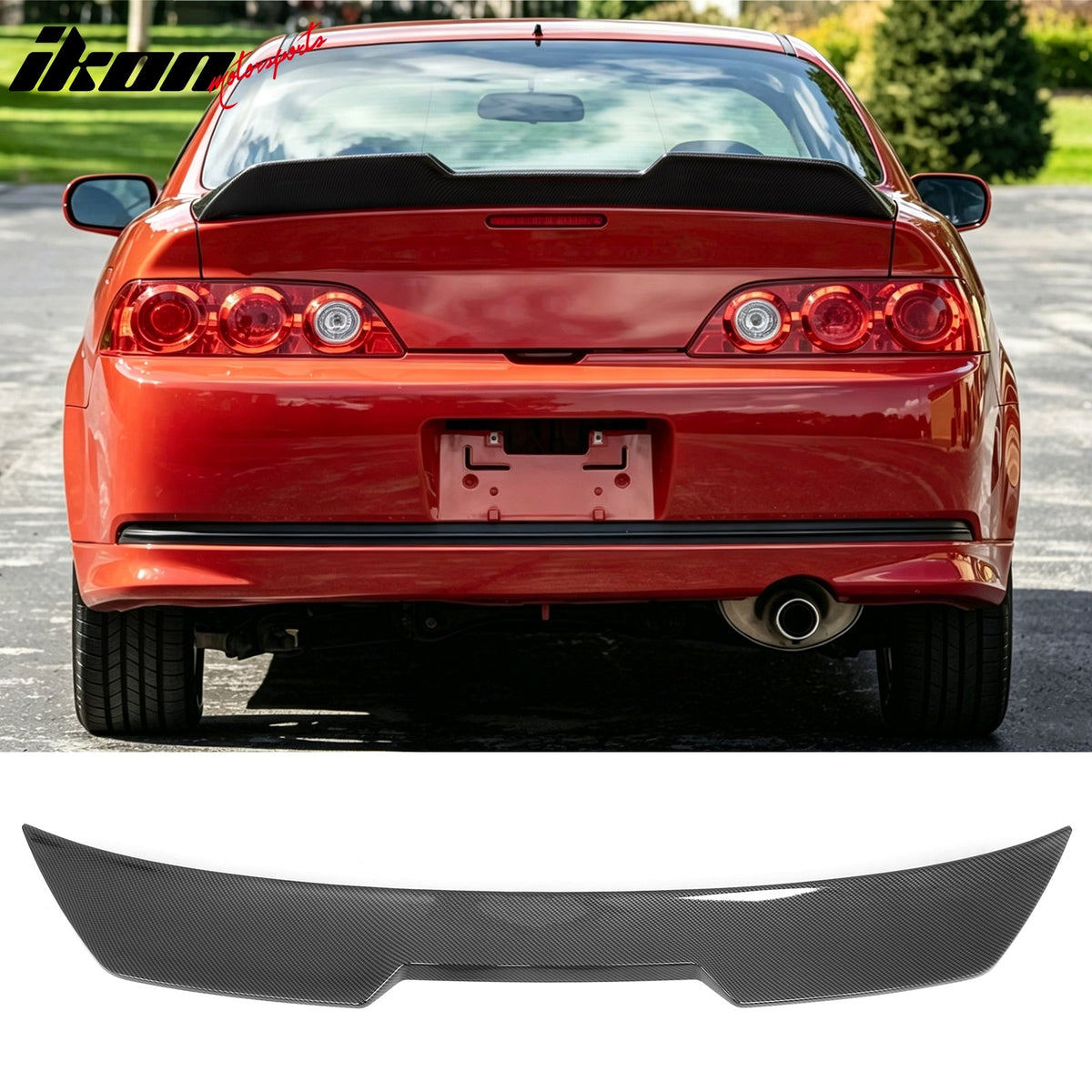 2002-2006 Acura RSX JDM Duckbill Rear Trunk Spoiler Wing Carbon Fiber Print ABS