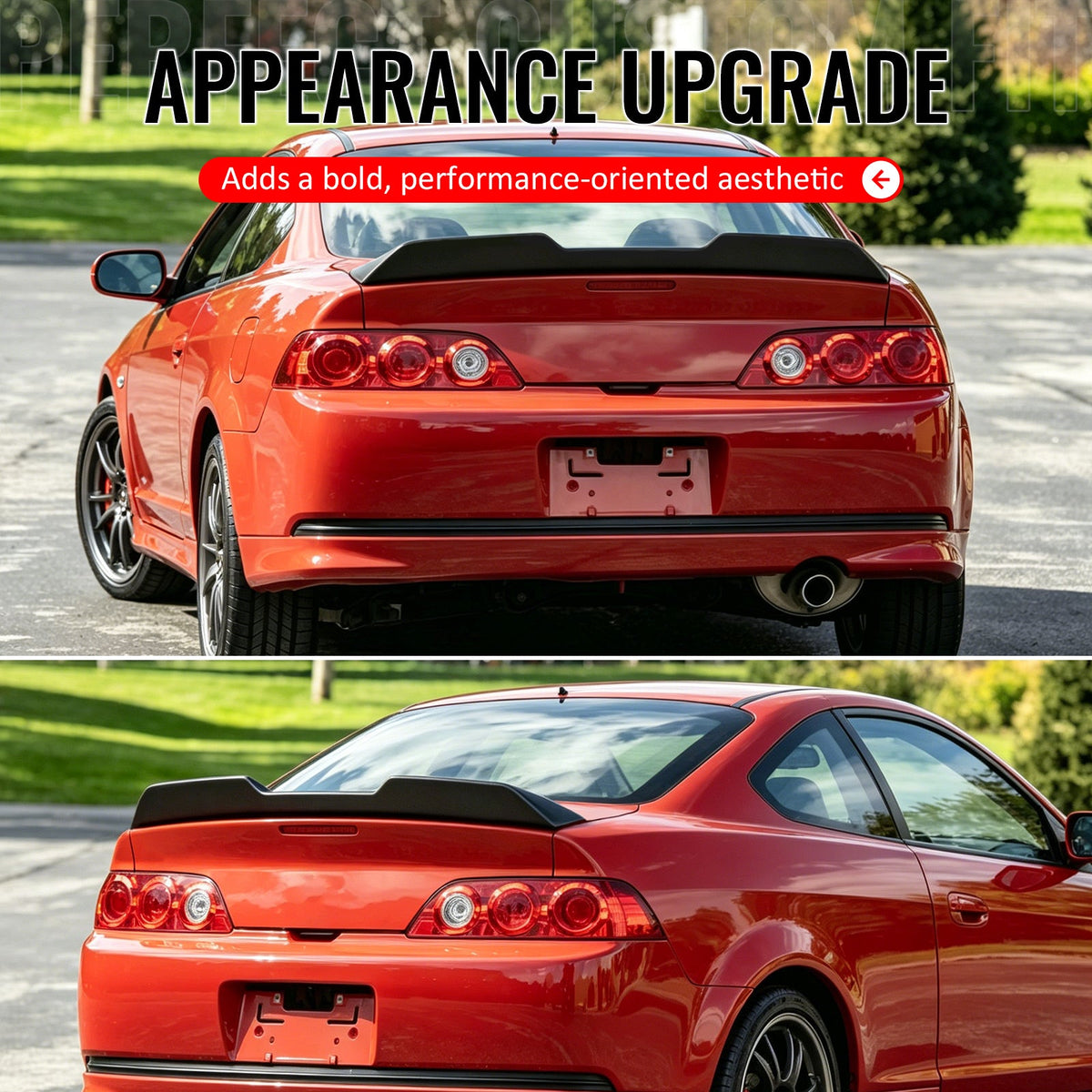 2002-2006 Acura RSX JDM Duckbill Trunk Spoiler Rear Tail Wing Primer Black ABS