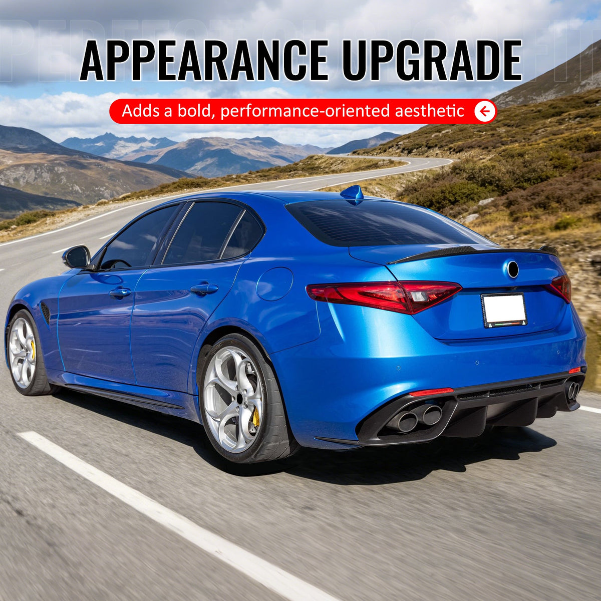 2017-2026 Alfa Romeo Giulia OE Style Trunk Spoiler Wing Carbon Fiber Print ABS
