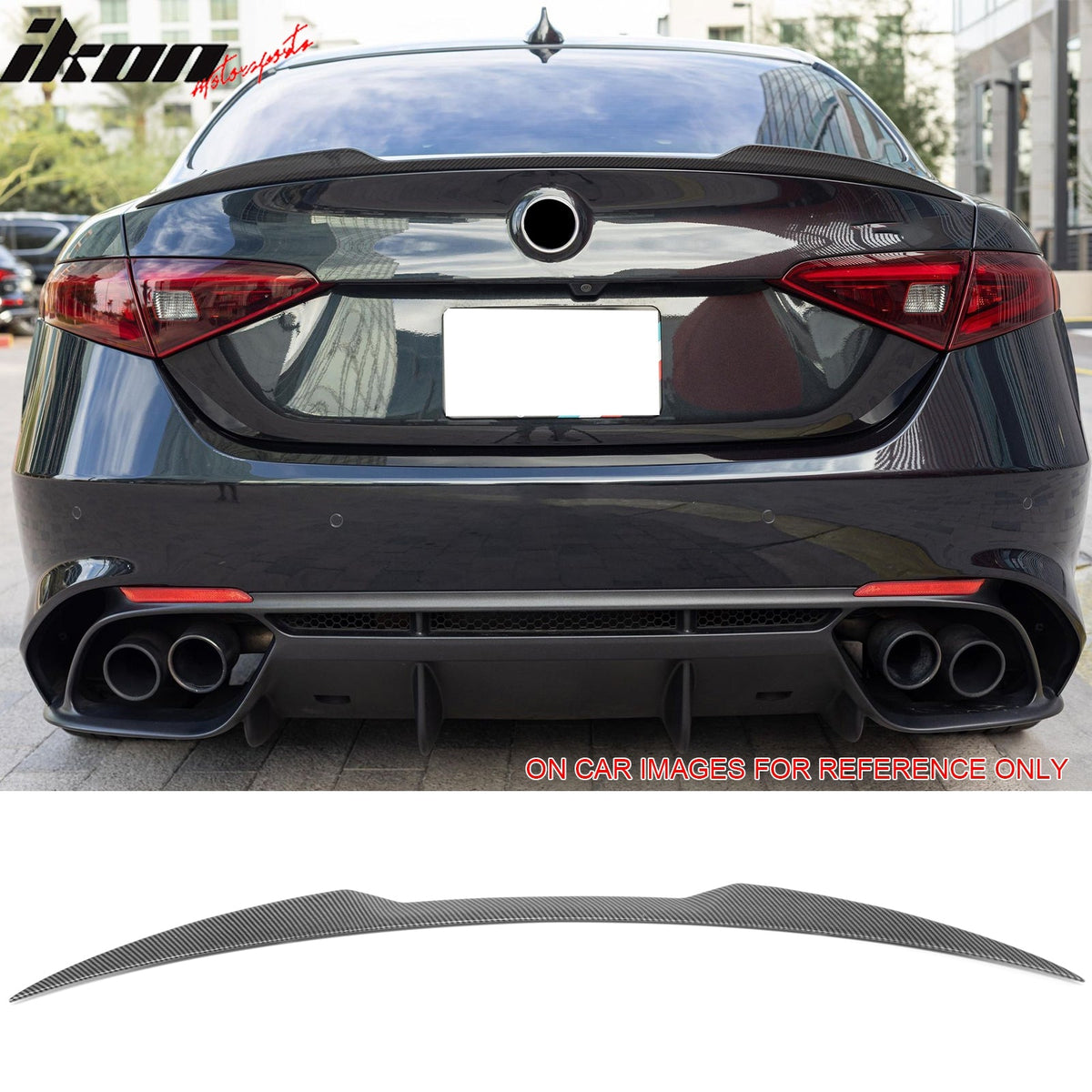 2017-2026 Alfa Romeo Giulia OE Style Trunk Spoiler Wing Carbon Fiber Print ABS