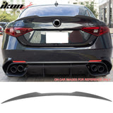 2017-2026 Alfa Romeo Giulia OE Style Trunk Spoiler Wing Carbon Fiber Print ABS
