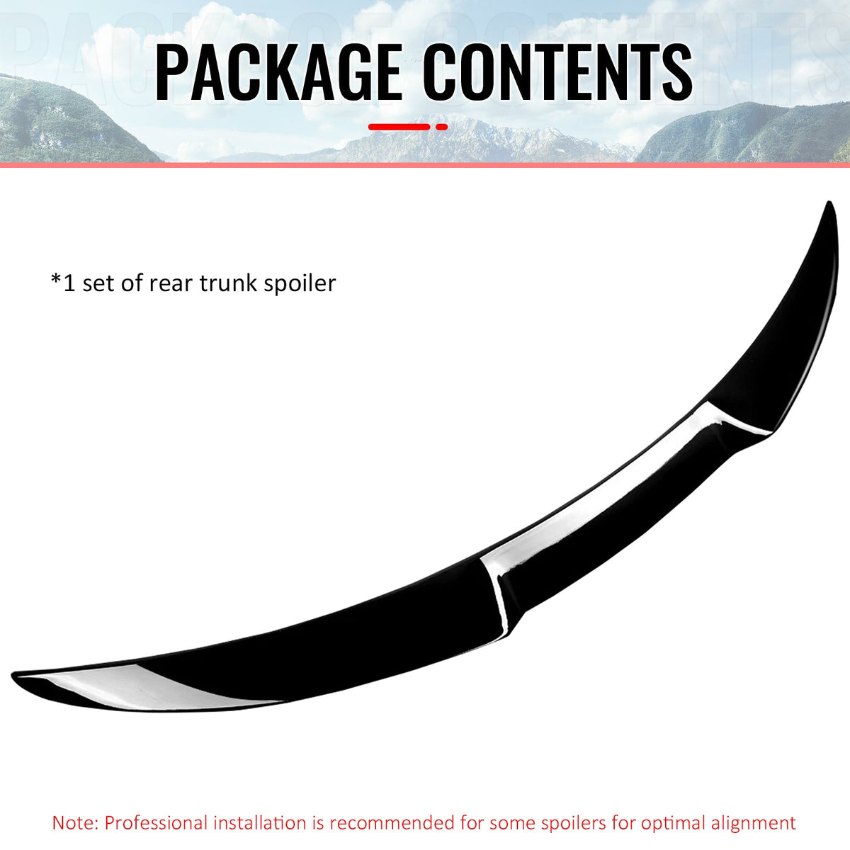 2017-2026 Alfa Romeo Giulia OE Style Rear Trunk Spoiler Wing Gloss Black ABS