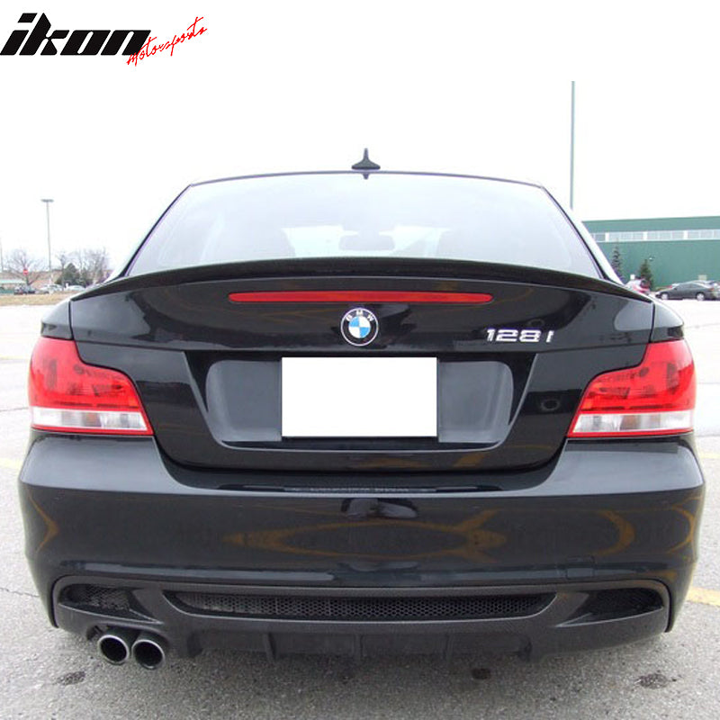 2007-2011 BMW E82 1 Series P Style Matte Black ABS Rear Spoiler Wing