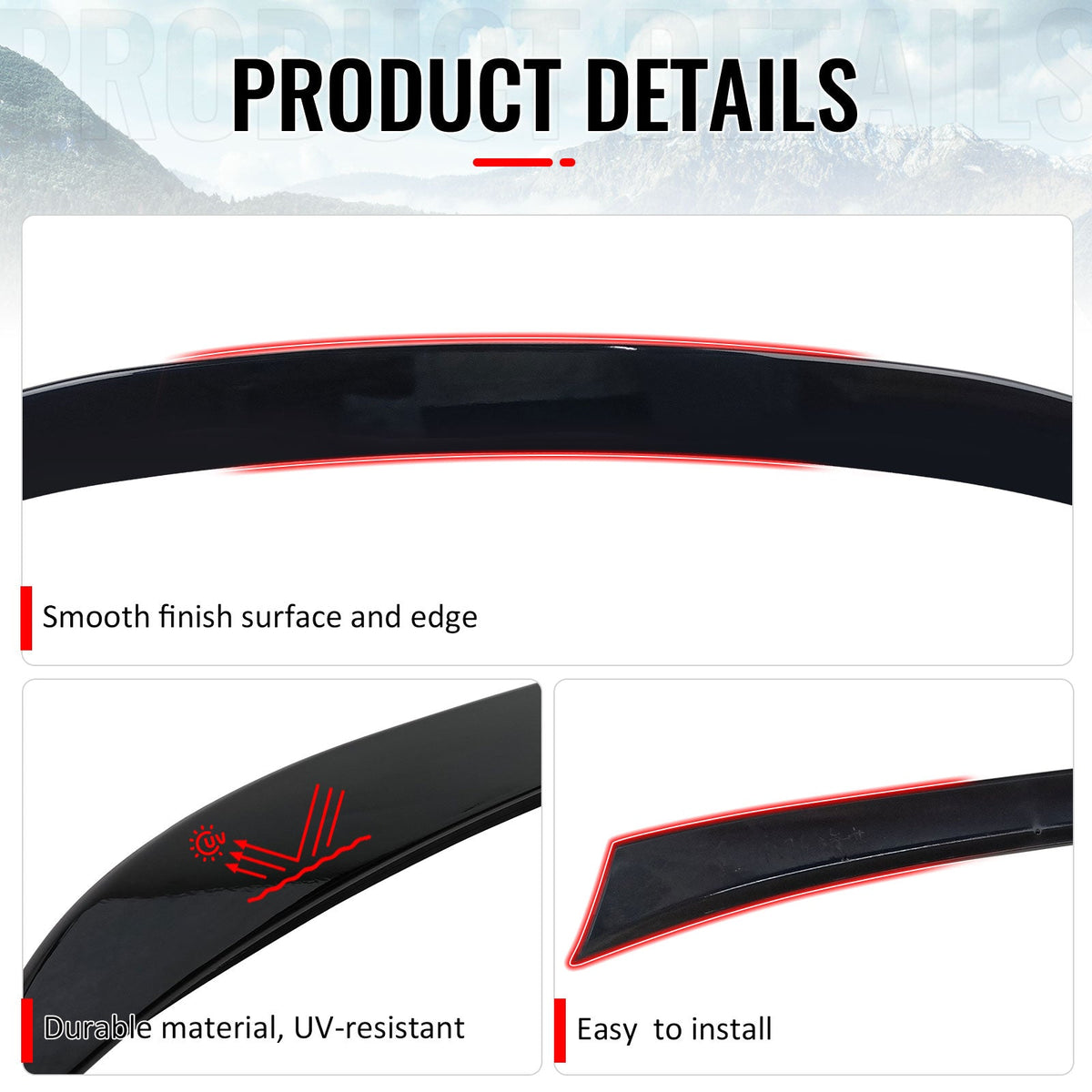 Trunk Spoiler Wing for BMW F10 5 Series 2011-2017 AC Style Carbon Fiber