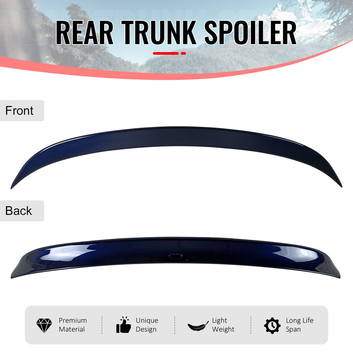 Trunk Spoiler Wing for BMW F10 5 Series 2011-2017 AC Style Carbon Fiber