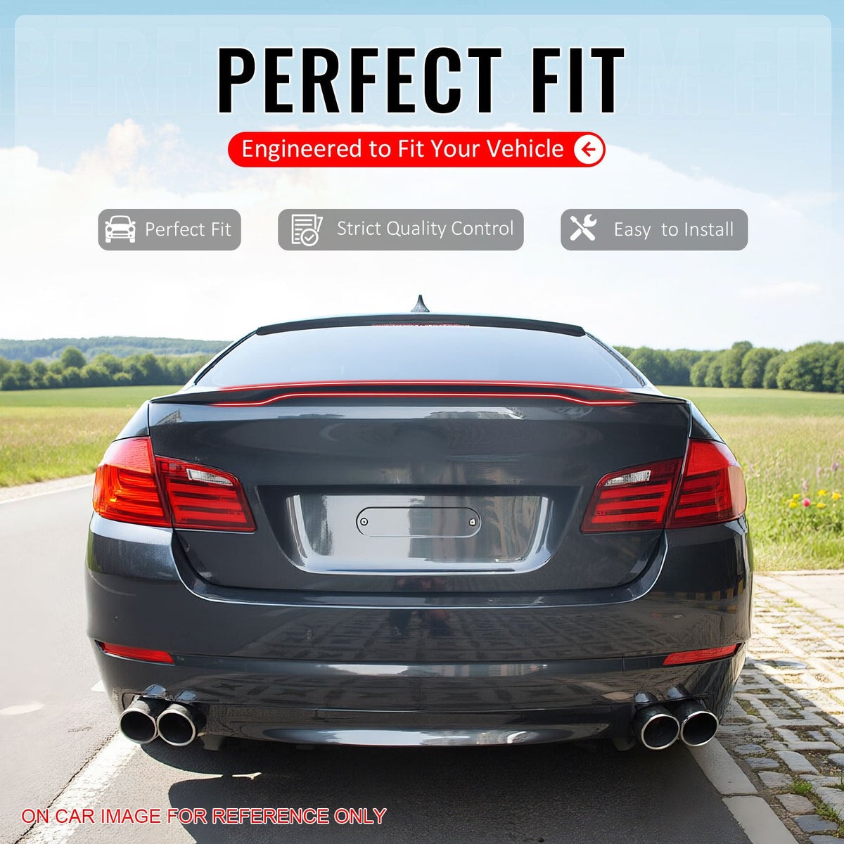 2011-2017 BMW F10 5-Series Sedan 4-Door Trunk Spoiler ABS