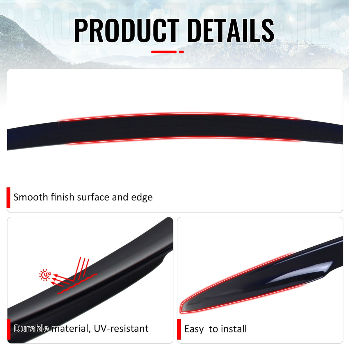 2011-2017 BMW F10 5-Series Sedan 4-Door Trunk Spoiler ABS