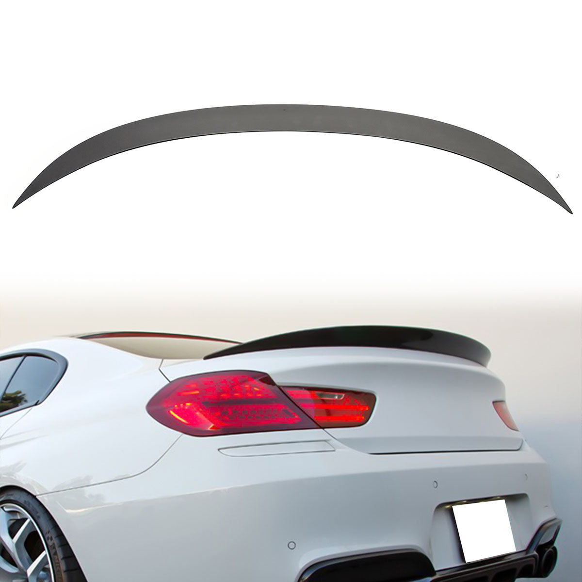 2012-2019 BMW F06 F13 M Type Style Matte Black Rear Spoiler Wing ABS