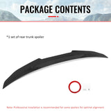 2014-2020 BMW 4-Series F83 M4 Convertible PSM Style Gloss Black Trunk Spoiler ABS