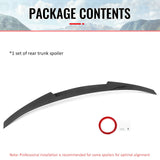 2015-2020 BMW F36 4 Series Gran Coupe M4 Style Carbon Fiber Print Trunk Spoiler ABS
