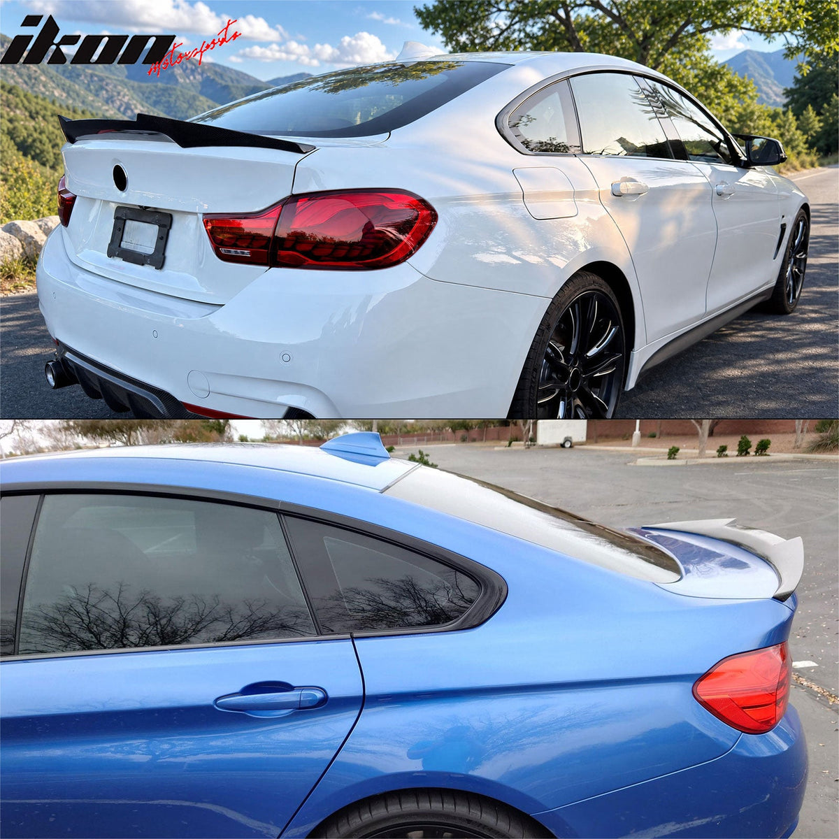 2015-2020 BMW F36 4 Series Gran Coupe M4 Style Carbon Fiber Print Trunk Spoiler ABS