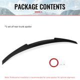 2015-2020 BMW F36 4 Series Gran Coupe M4 Style Gloss Black Trunk Spoiler ABS