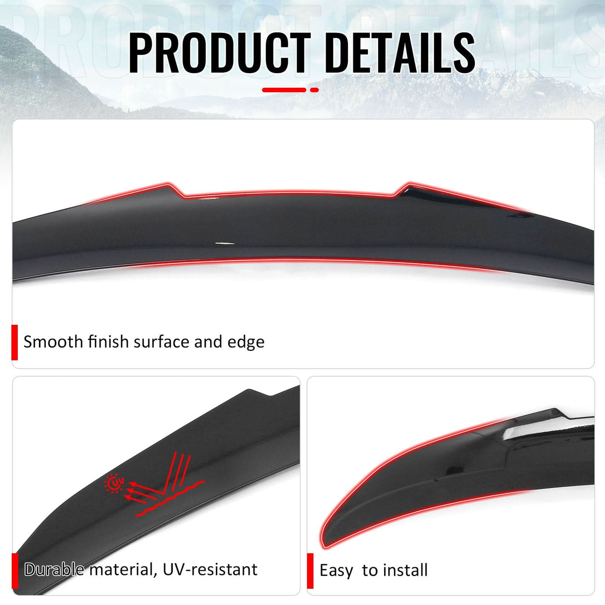2015-2020 BMW F36 4 Series Gran Coupe PSM Style Gloss Black Trunk Spoiler ABS
