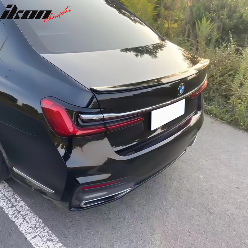 2020-2022 BMW 7 G12 IK Style Carbon Fiber Print Rear Spoiler ABS