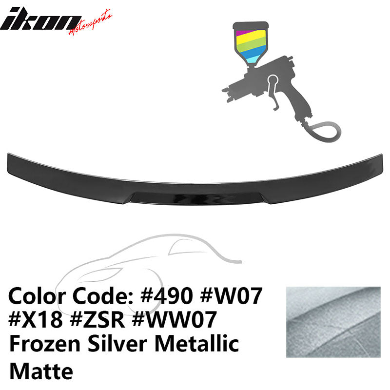 2020-2022 BMW G12 7-Series IKON Style Trunk Spoiler Painted #490 Frozen Silver Metallic Matte ABS
