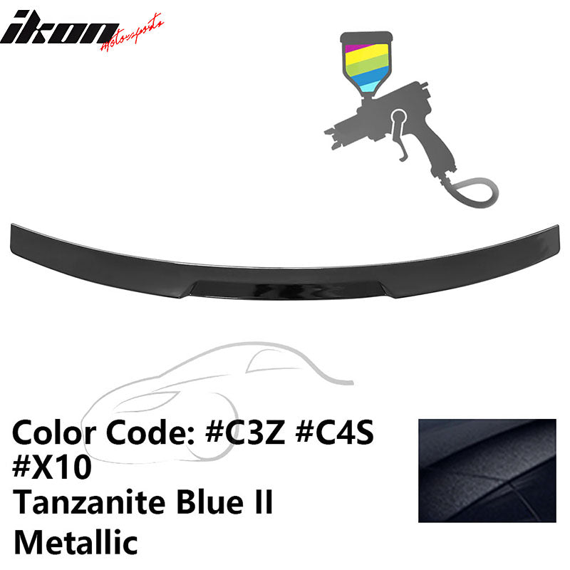 2020-2022 BMW G12 7-Series IKON Style Trunk Spoiler Painted #C3Z Tanzanite Blue II Metallic ABS