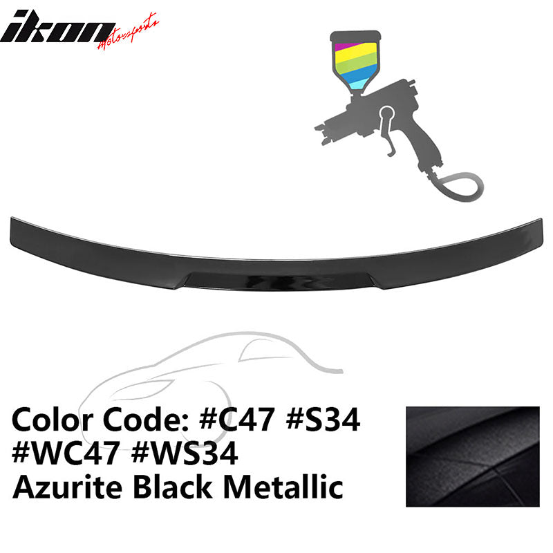 2020-2022 BMW G12 7-Series IKON Style Trunk Spoiler Painted #C47 Azurite Black Metallic ABS