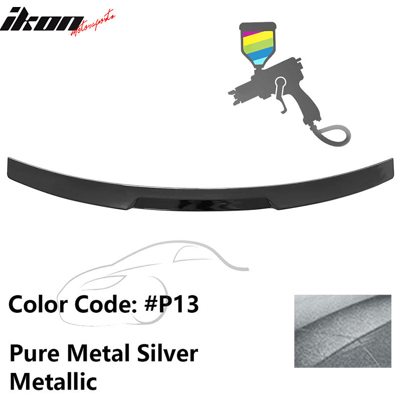 2020-2022 BMW G12 7-Series IKON Style Trunk Spoiler Painted #P13 Pure Metal Silver Metallic ABS