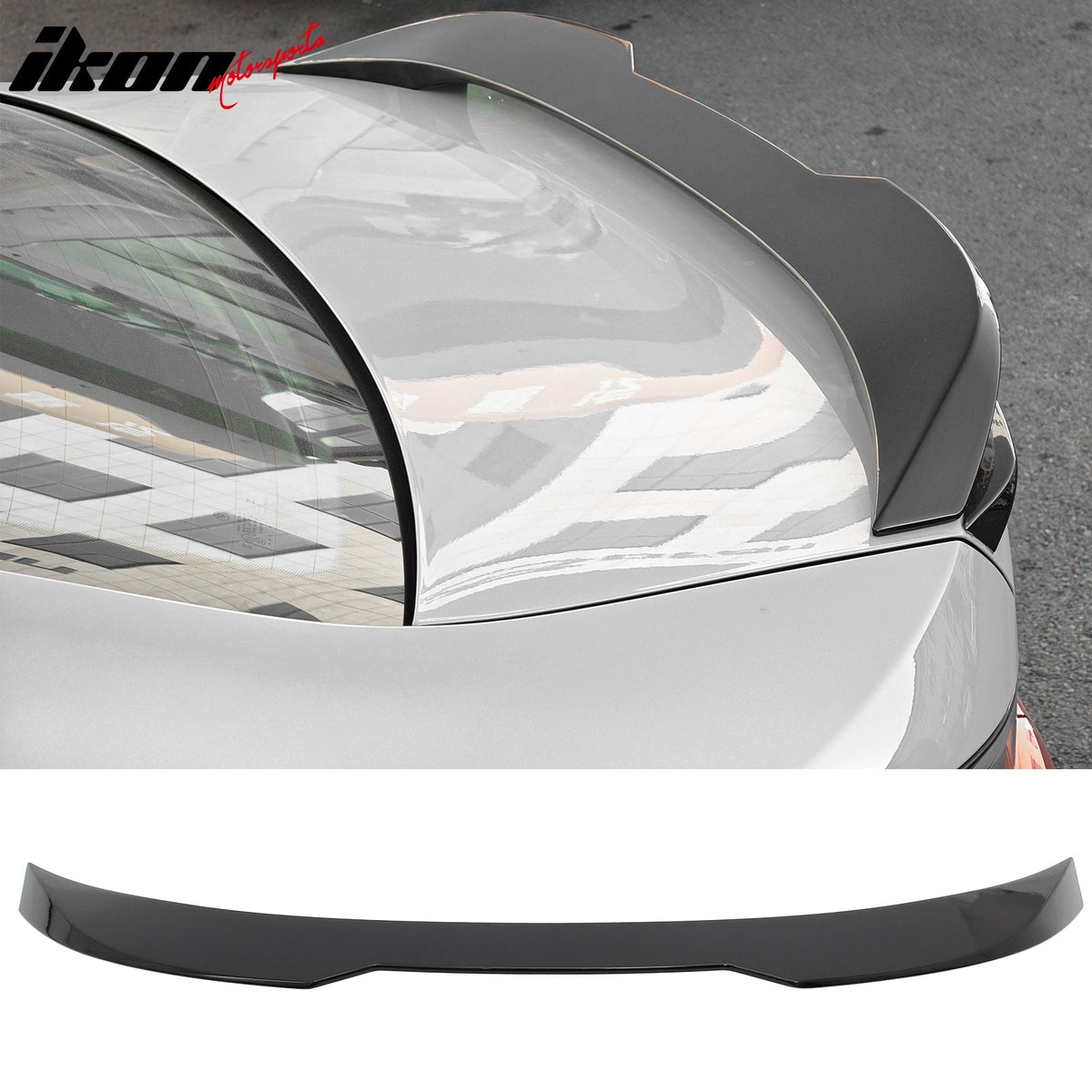 2019-2026 BMW G20 3-Series 320i 330e 330i xDrive Rear Trunk Deck Lid Spoiler Wing Lip Exterior Auto Parts IKON Style Gloss Black ABS