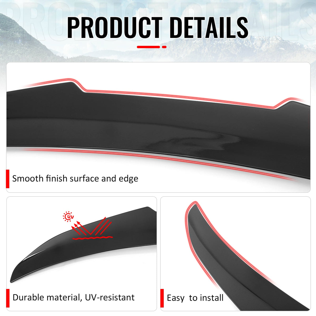 2021-2026 BMW G26 4 Series Gran Coupe i4 PSM Style Gloss Black Trunk Spoiler ABS