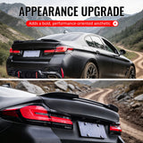 2017-2023 BMW 5 Series G30 & F90 M5 IKON Style Rear Trunk Spoiler Wing Gloss Black ABS