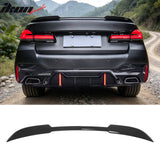 2017-2023 BMW 5 Series G30 & F90 M5 IKON Style Rear Trunk Spoiler Wing Gloss Black ABS