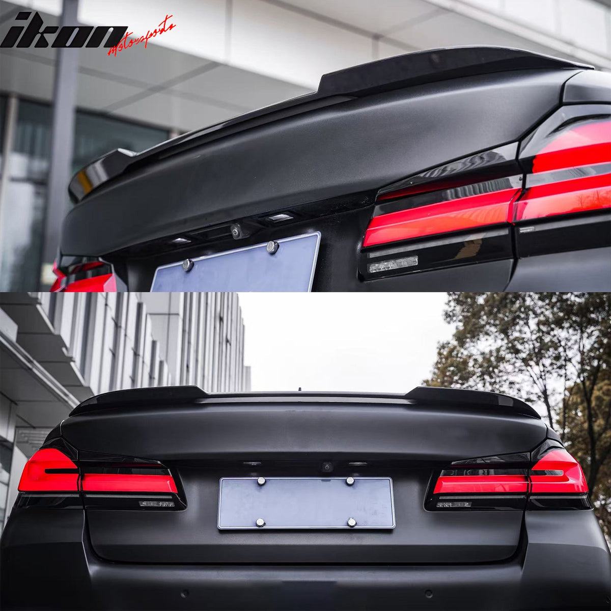 2017-2023 BMW 5 Series G30 & F90 M5 IKON Style Rear Trunk Spoiler Wing Gloss Black ABS