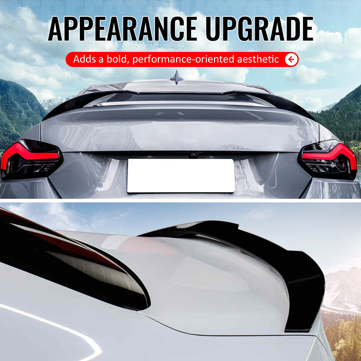 2022-2026 BMW 2-Series G42 G87 M2 IKON Style Trunk Spoiler Gloss Black ABS