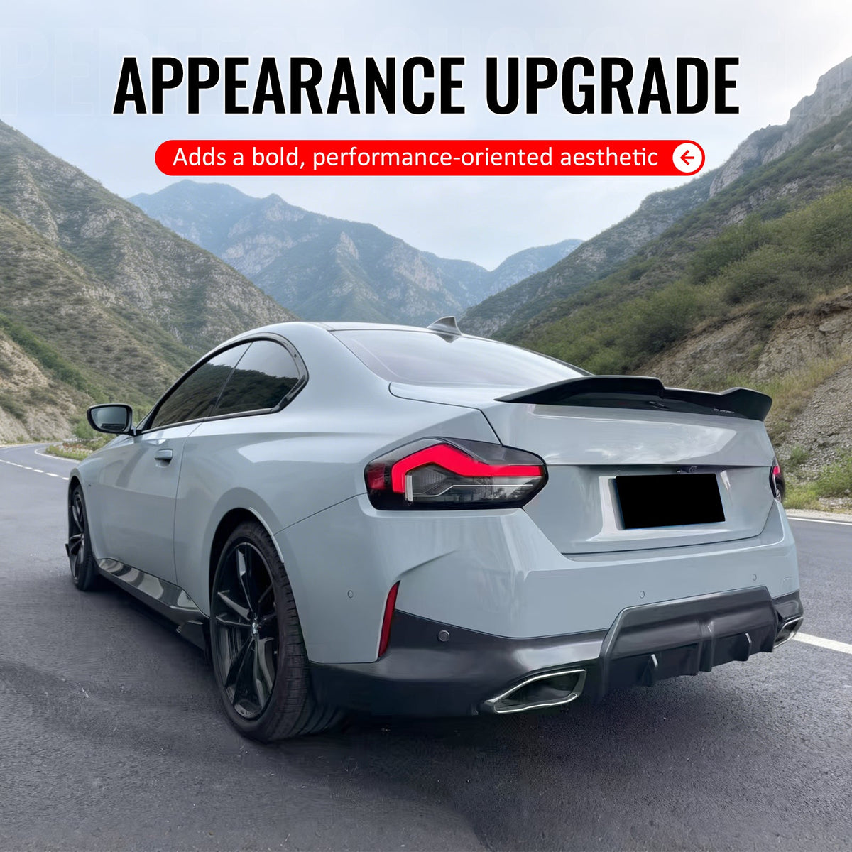 2022-2026 BMW 2-Series G42 G87 M2 MP Performance Style Trunk Spoiler Gloss Black ABS