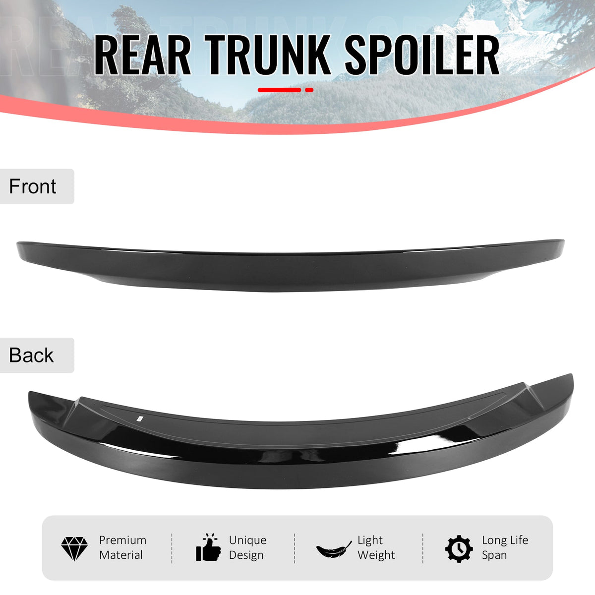 2014-2015 Chevrolet Camaro Z28 Coupe OE Style Gloss Black Trunk Spoiler ABS