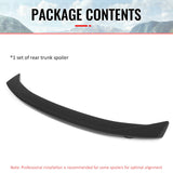 2016-2024 Chevrolet Camaro ZL1 Style Unpainted Black Trunk Spoiler ABS