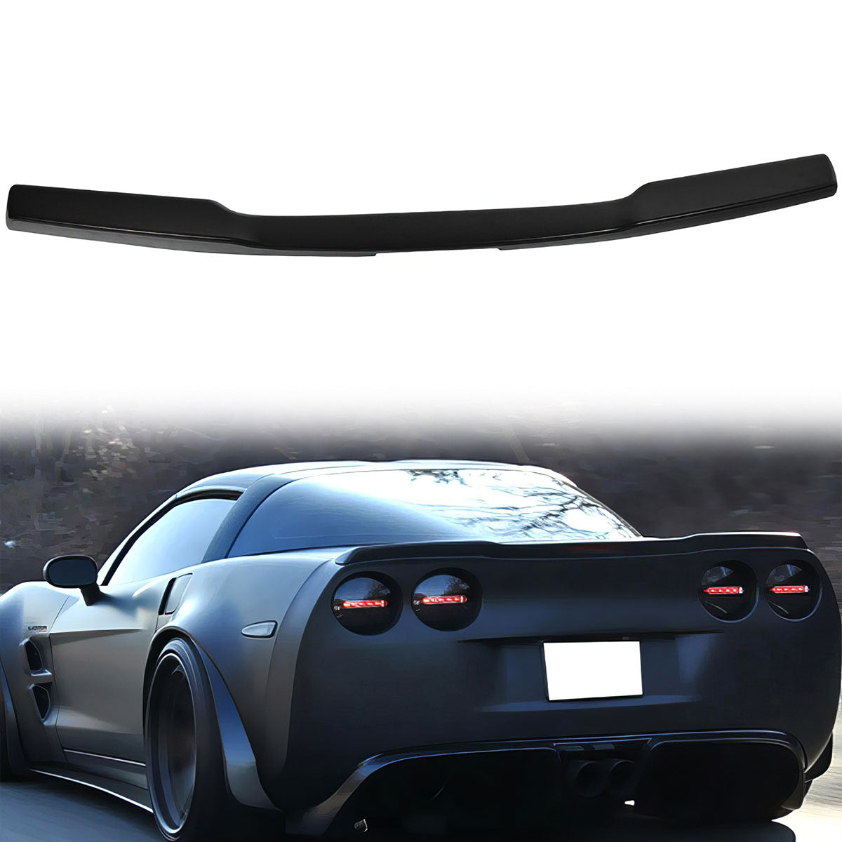 Rear Trunk Spoiler Ducktail Wing Lip for Chevy Corvette C6 2005-2013 ABS