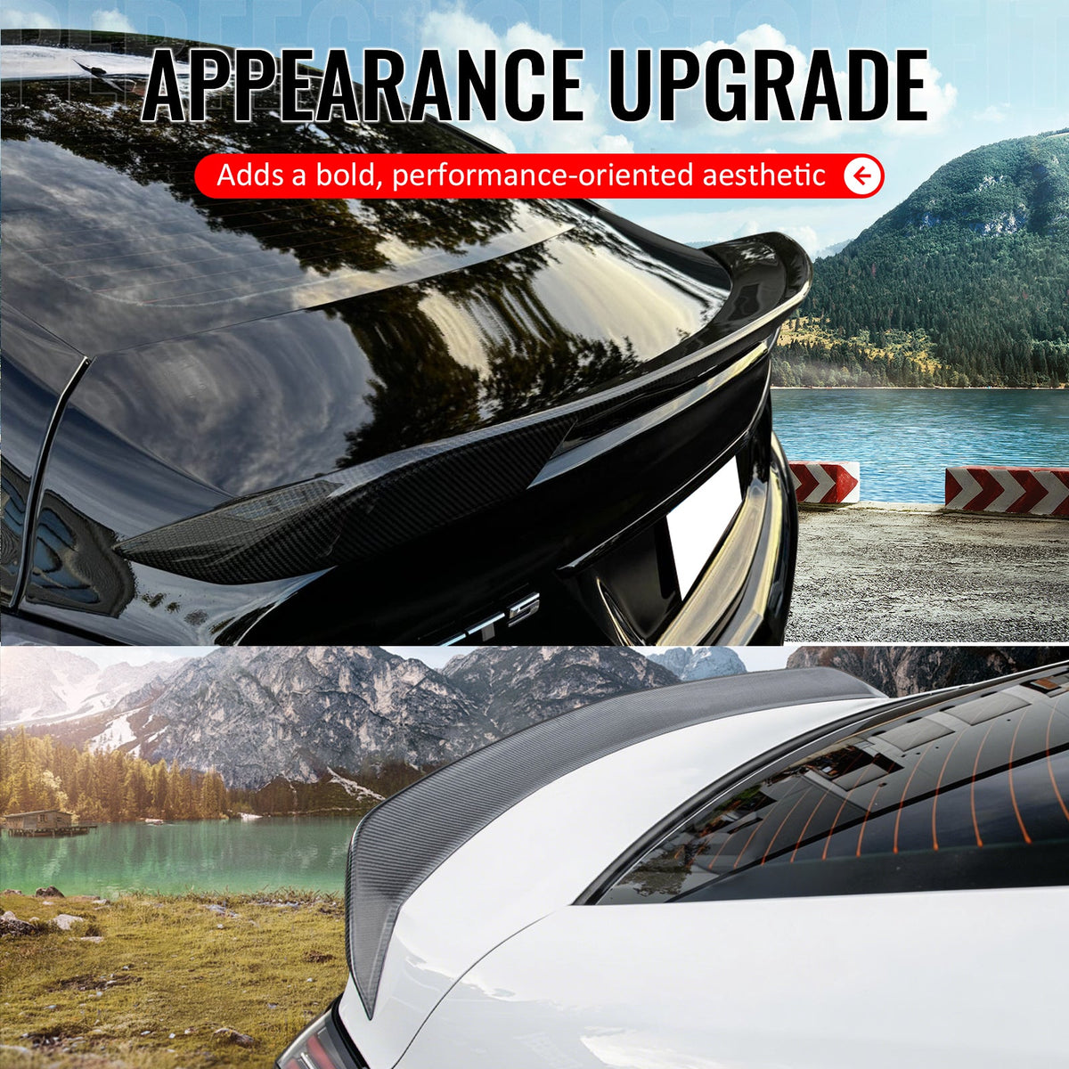 2020-2026 Cadillac CT5 V Blackwing Carbon Fiber Print Rear Spoiler ABS