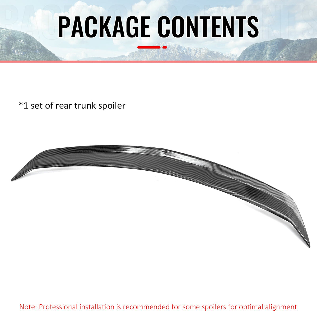 2020-2026 Cadillac CT5 V Blackwing Carbon Fiber Print Rear Spoiler ABS