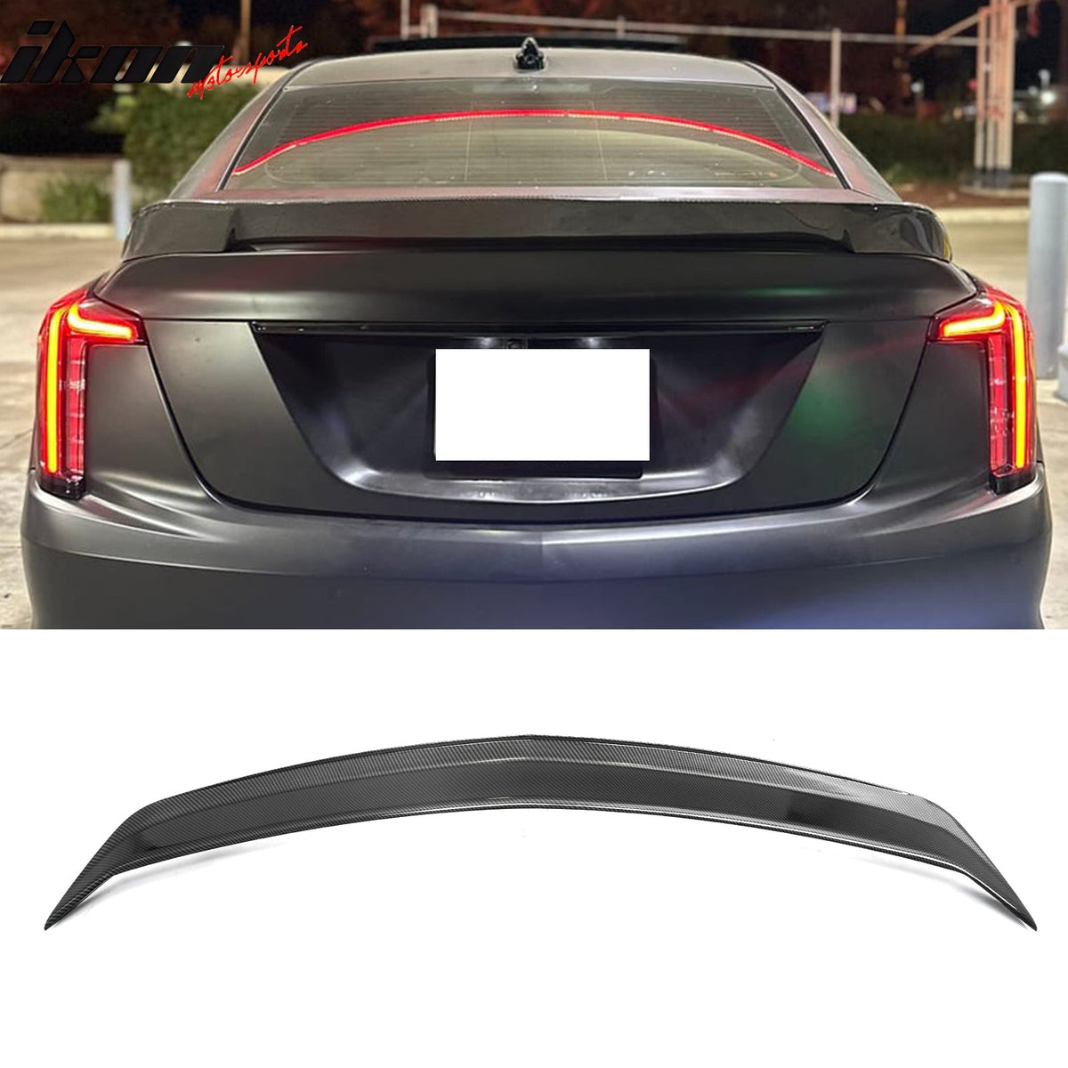 2020-2026 Cadillac CT5 V Blackwing Carbon Fiber Print Rear Spoiler ABS