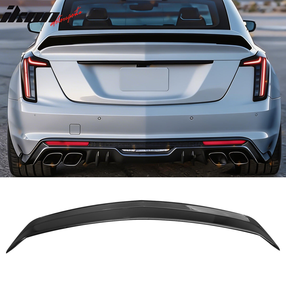 2020-2026 Cadillac CT5 V Blackwing Gloss Black Rear Trunk Spoiler ABS