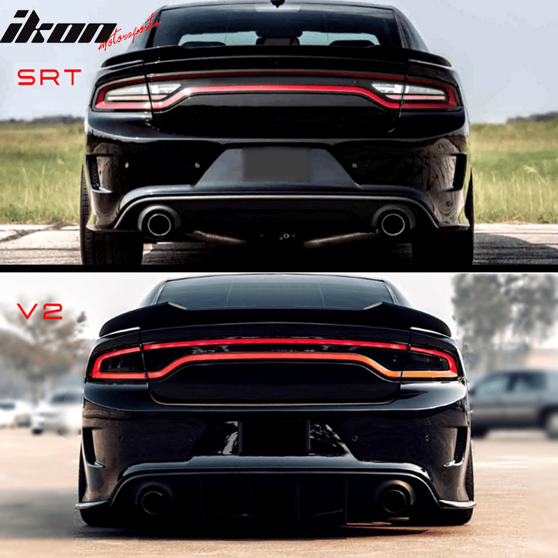 15-23 Dodge Charger SRT8 SRT Hellcat Matte Black Rear Spoiler Wing ABS