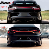 2015-2023 Dodge Charger SRT Hellcat Matte Black Trunk Spoiler Lip ABS