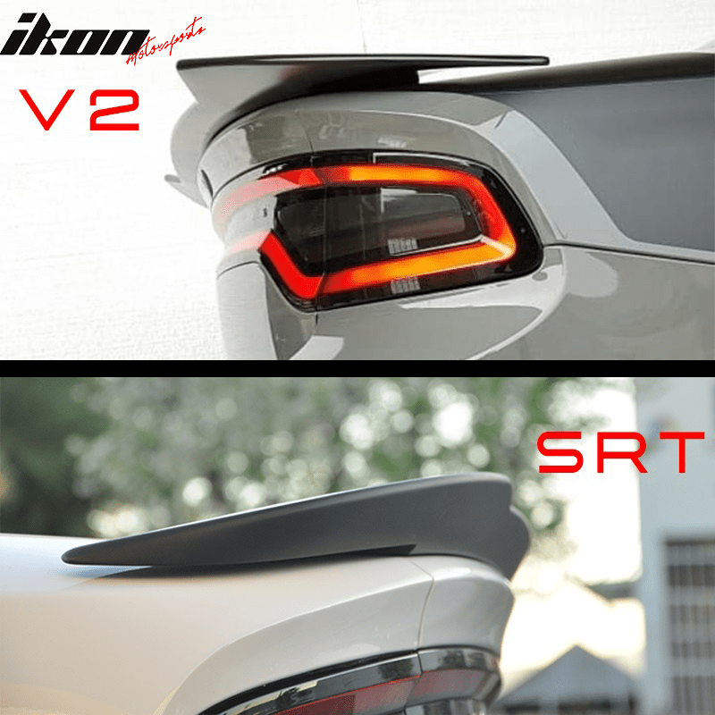15-23 Dodge Charger SRT8 SRT Hellcat Matte Black Rear Spoiler Wing ABS