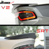 2015-2023 Dodge Charger SRT Hellcat Matte Black Trunk Spoiler Lip ABS