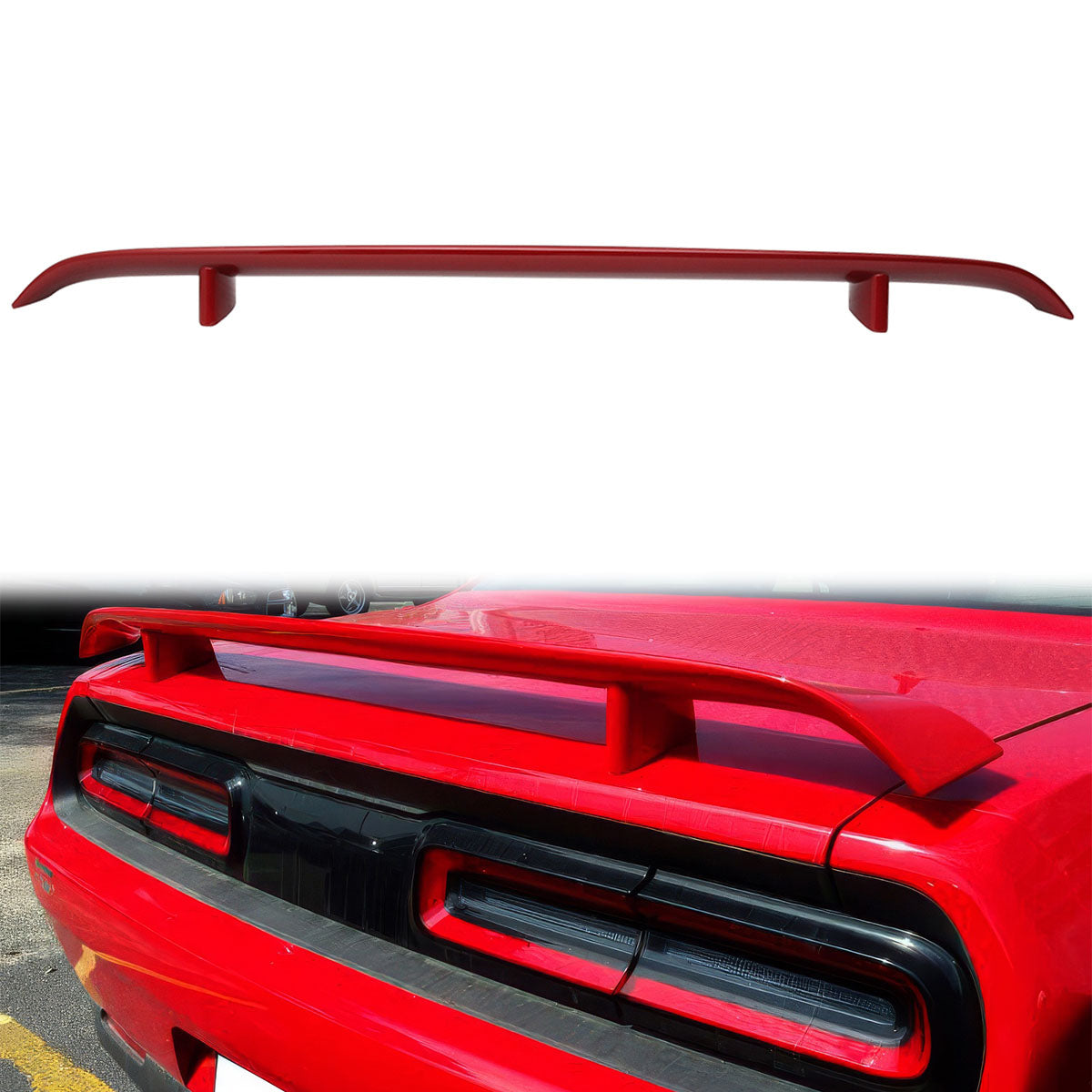 2008-2023 Dodge Challenger Painted Color ABS Rear Trunk Spoiler Wing