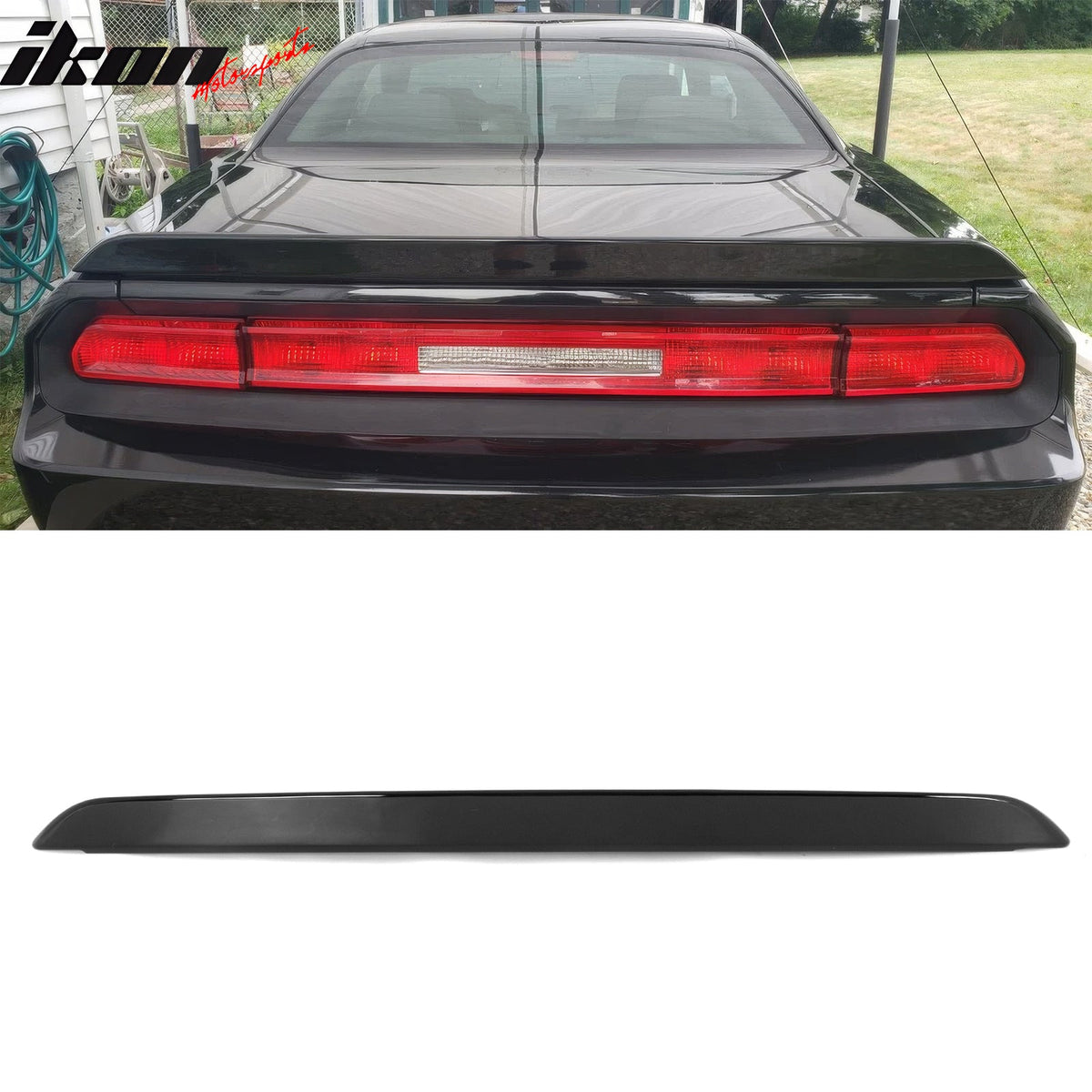 2008-2023 Dodge Challenger SRT Style Gloss Black Trunk Spoiler ABS