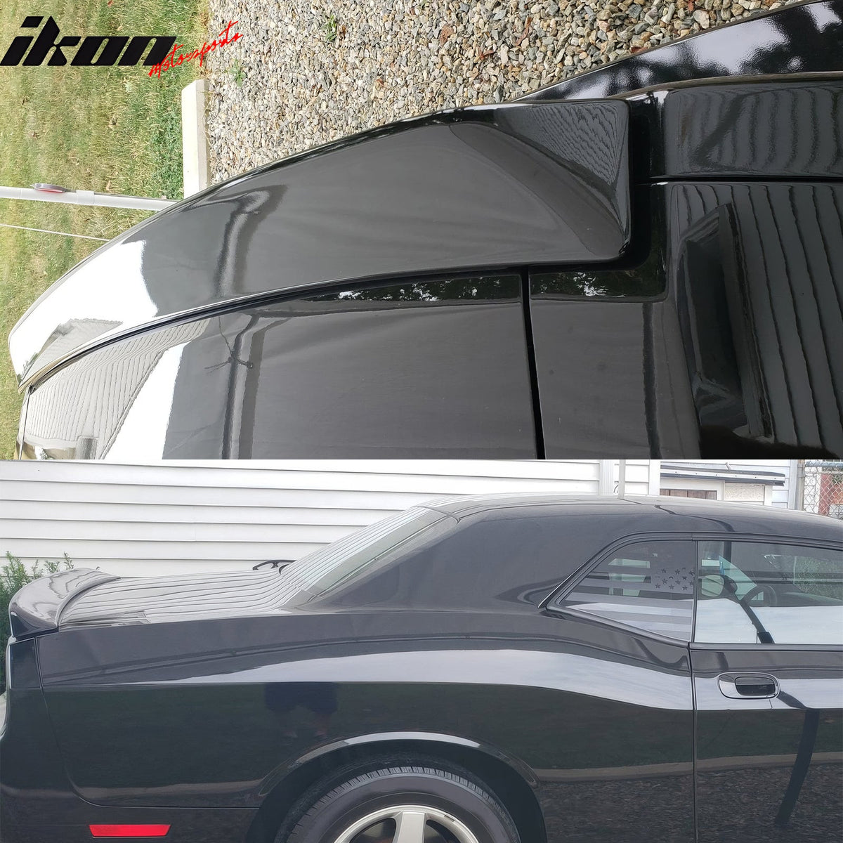 2008-2023 Dodge Challenger SRT Style Gloss Black Trunk Spoiler ABS