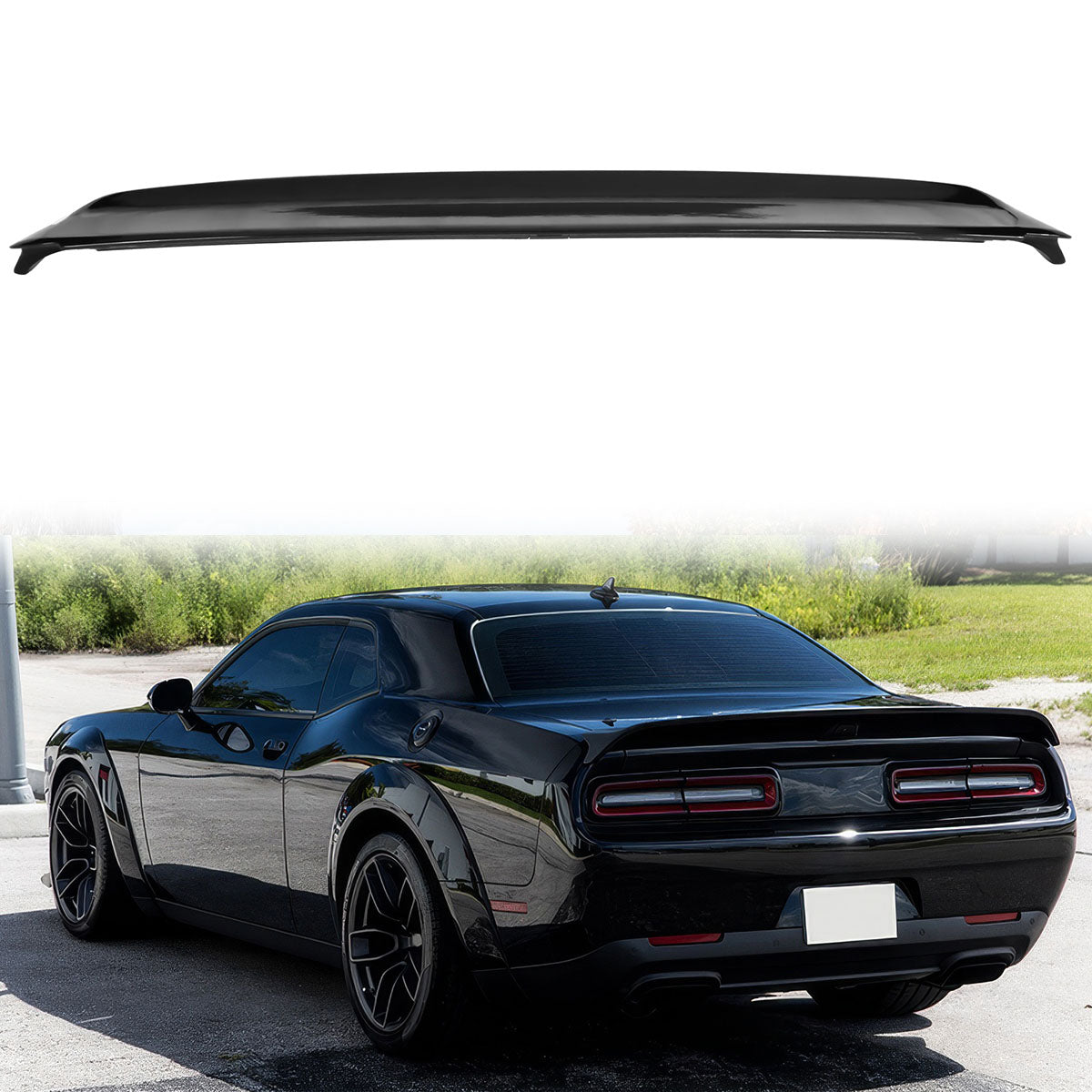 2015-2023 Dodge Challenger Trunk Spoiler W/Camera Cover ABS