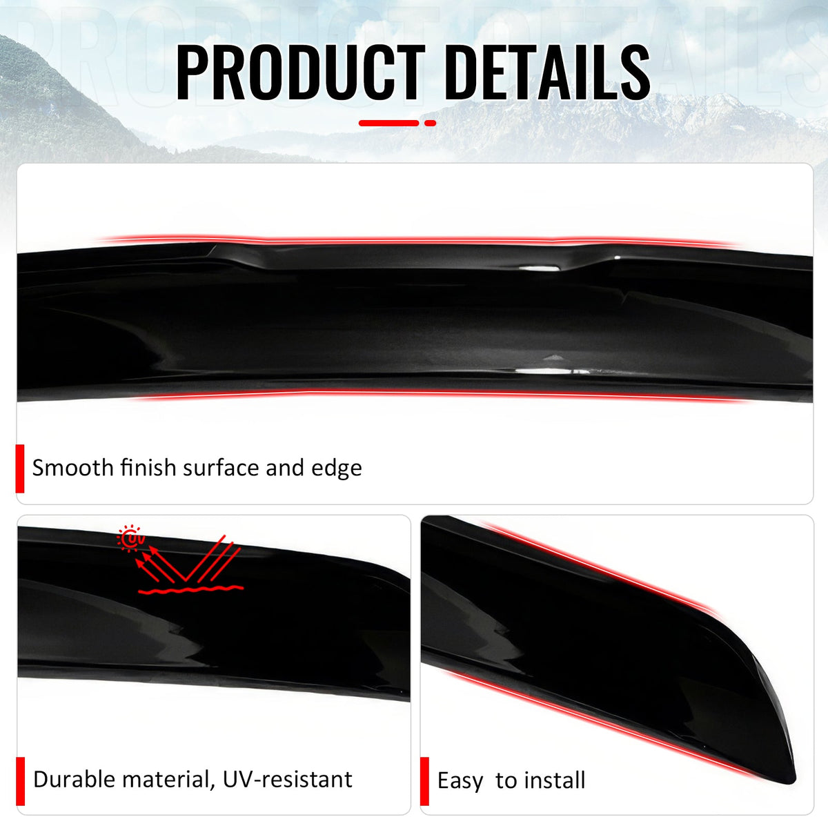 2008-2023 Dodge Challenger OE Style Gloss Black Trunk Spoiler ABS