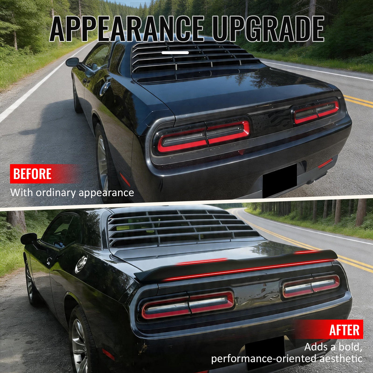 2008-2023 Dodge Challenger OE Style Gloss Black Trunk Spoiler ABS