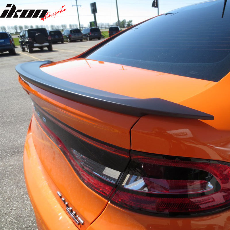 2013-2016 Dodge Dart OEM Style Matte Black Rear Spoiler Wing ABS