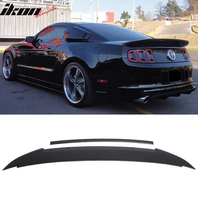 2010-2014 Ford Mustang V6 Carbon Fiber Rear Trunk Spoiler Wing